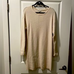 Halston Heritage Ivory cozy sweater dress